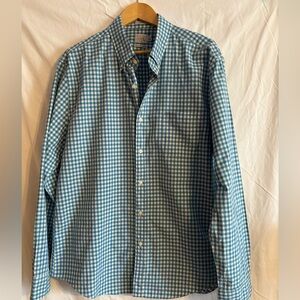 JCrew classic shirt front button closure versatile dressed up or down. Soft feel